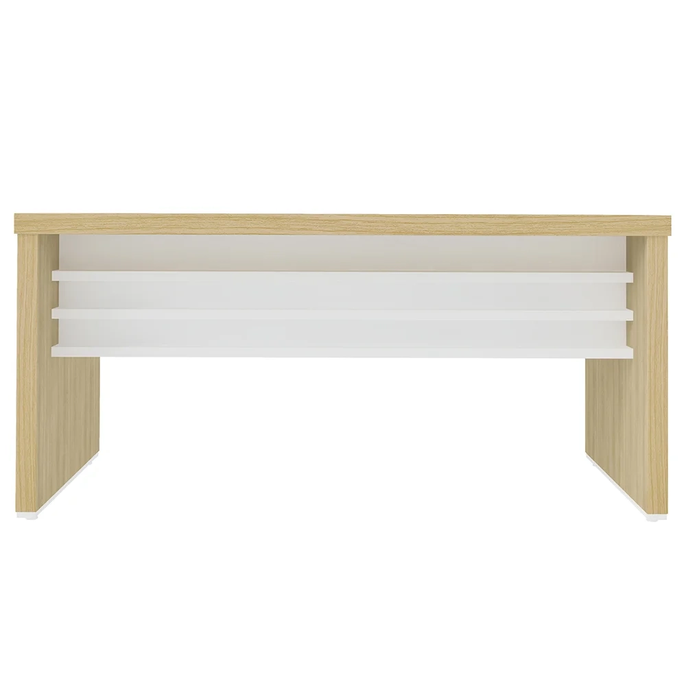 Conjunto Escritório 3 Peças Mesa 158cm Corp A06 Carvalho/Branco - Mpozenato