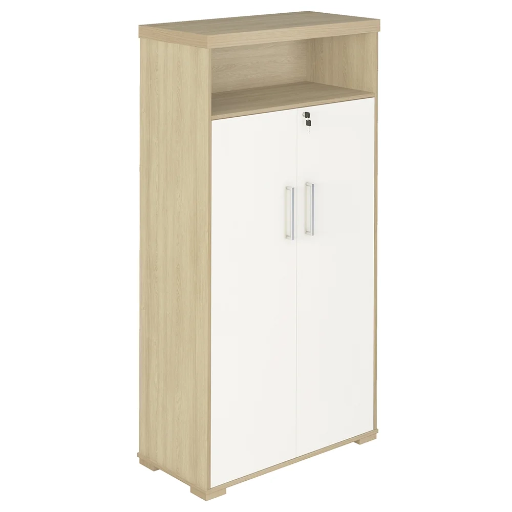 Conjunto Escritório 3 Peças Mesa 158cm Corp A06 Carvalho/Branco - Mpozenato