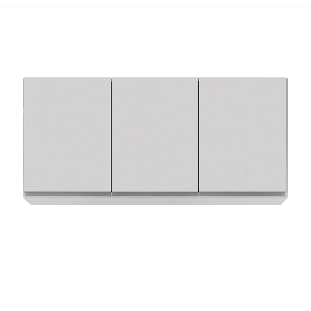 Armário de Cozinha Modulado de Canto Esquerdo 4 Peças CP48 com Pia Inox Branco - Lumil