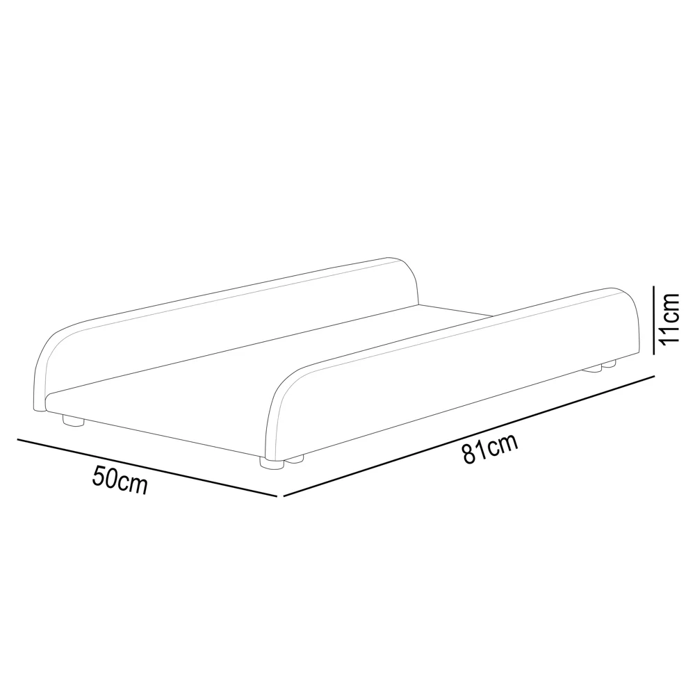 Suporte Trocador para Berço Americano Cloud Sintético Branco - Phoenix