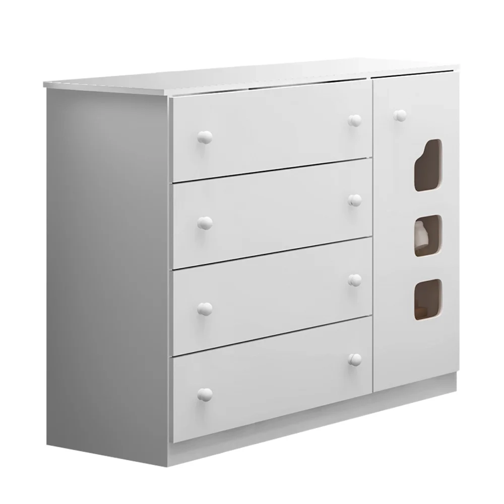 Quarto Infantil 3 Peças com Poltrona Amamentação Cecilia Sintético Branco - Phoenix