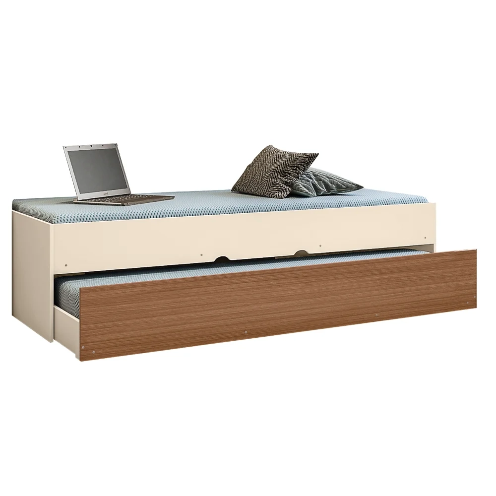 Quarto Infantil Modulado 2 Portas Com Bicama Chiara Off White/Carvalho - Phoenix