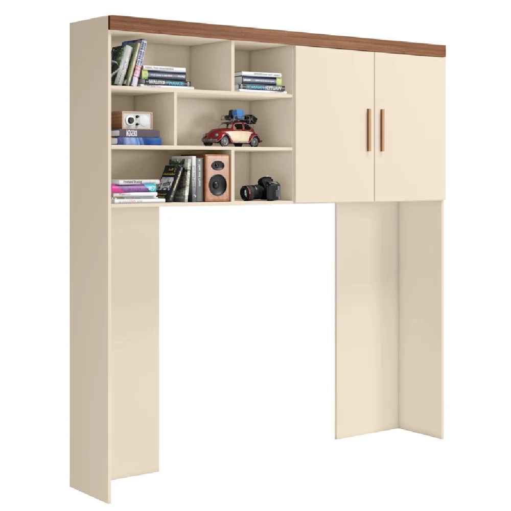 Quarto Infantil Modulado 4 Portas Com Bicama Chiara Off White/Carvalho - Phoenix