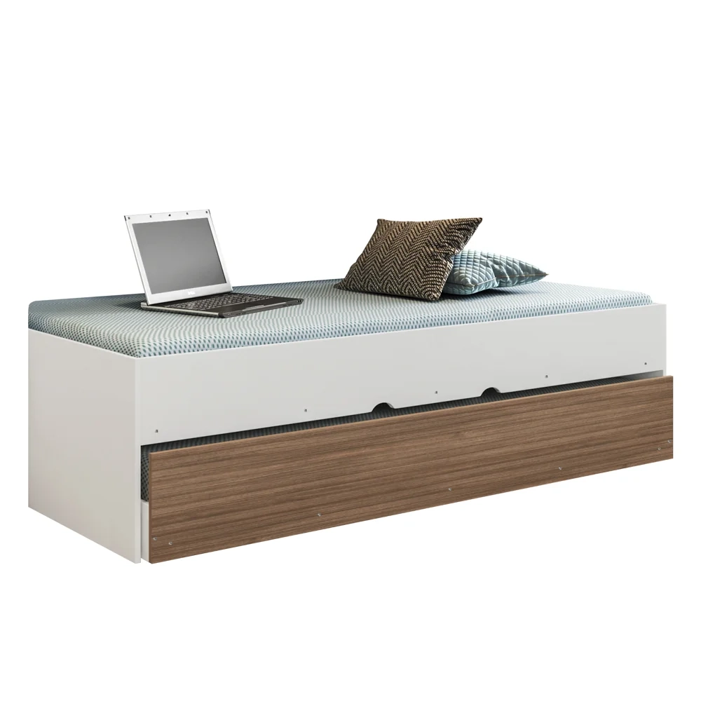 Quarto Infantil Modulado 4 Portas Com Bicama Chiara Carvalho/Branco - Phoenix