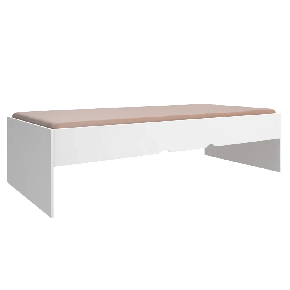 Bicama Solteiro Cama Auxiliar 100% MDP Chiara Carvalho/Branco - Phoenix