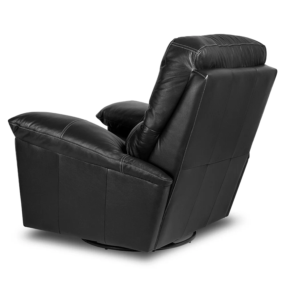Poltrona do Papai Reclinável Retrátil Félix L07 Couro Preto - Mpozenato