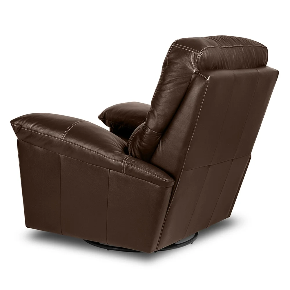 Poltrona do Papai Reclinável Retrátil Félix L07 Couro Marrom Café - Mpozenato