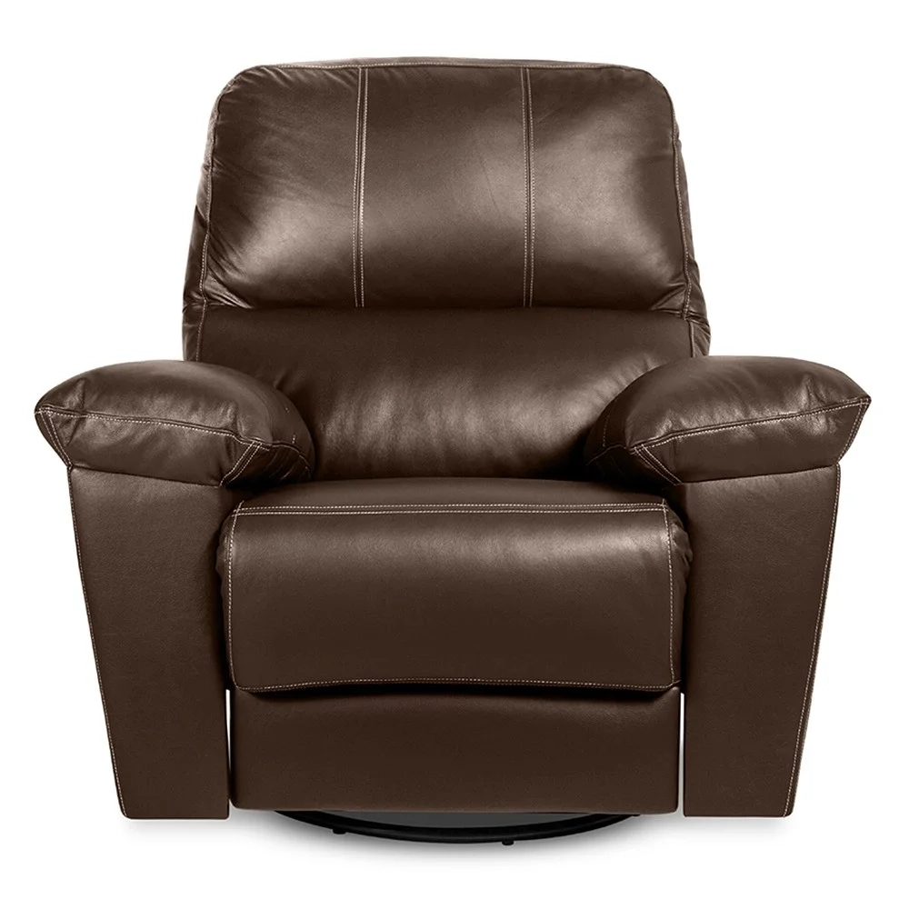 Poltrona do Papai Reclinável Retrátil Félix L07 Couro Marrom Café - Mpozenato
