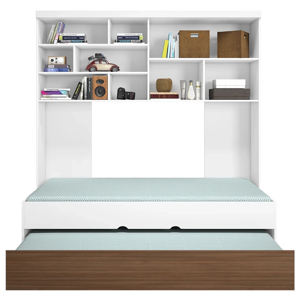 Quarto Infantil Modulado 2 Portas Com Bicama Chiara Carvalho/Branco - Phoenix