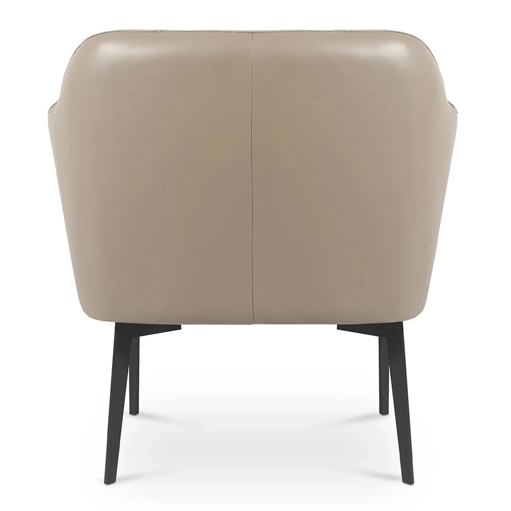 Poltrona Decorativa para Sala de Estar Cris L07 Couro Fendi - Mpozenato