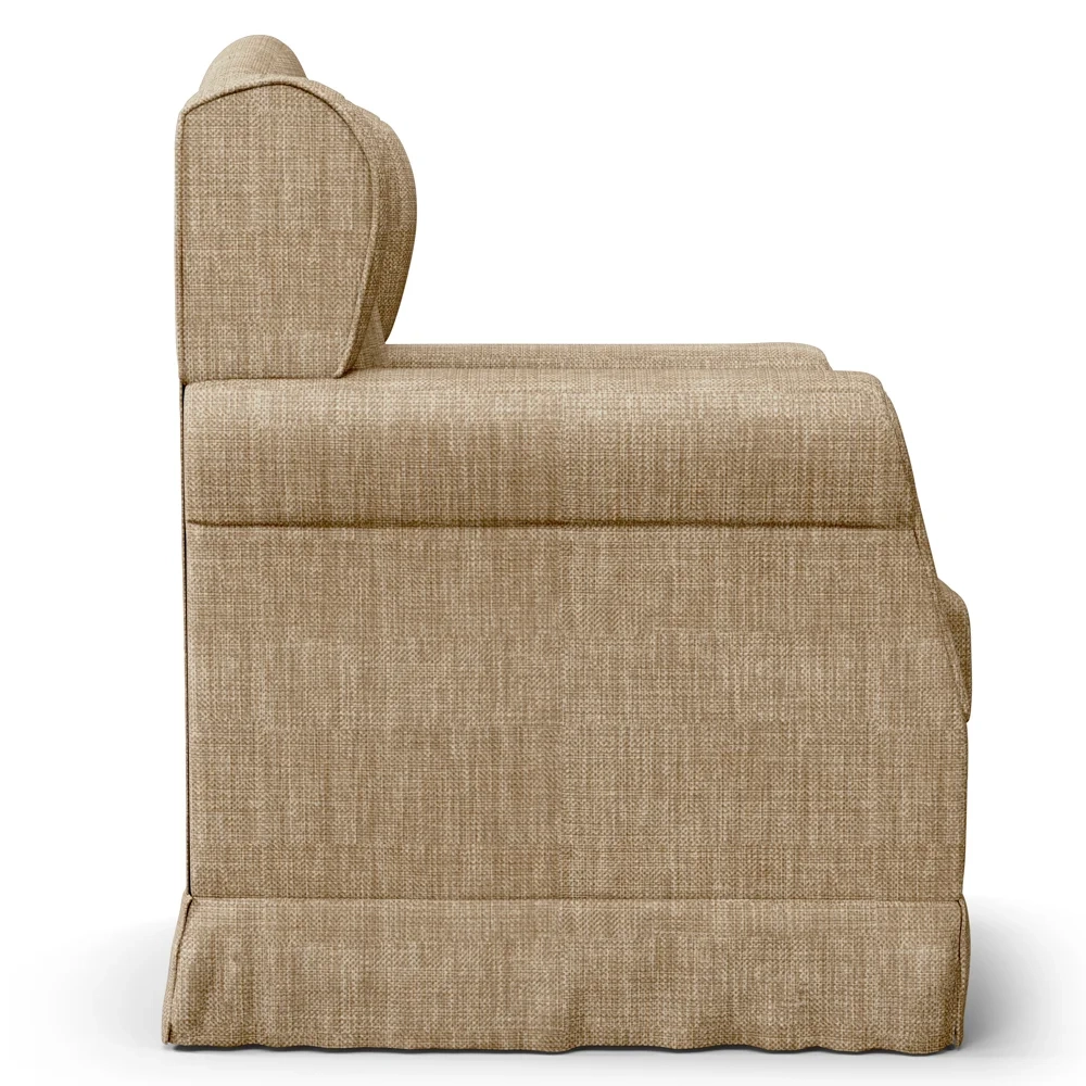 Poltrona de Amamentação Balanço Letícia Linho Bege Escuro - Phoenix