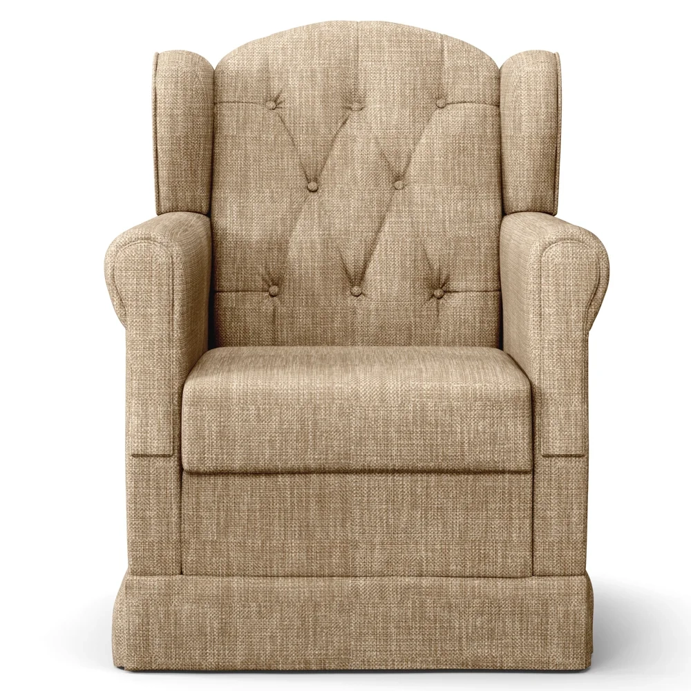 Poltrona de Amamentação Balanço Letícia Linho Bege Escuro - Phoenix