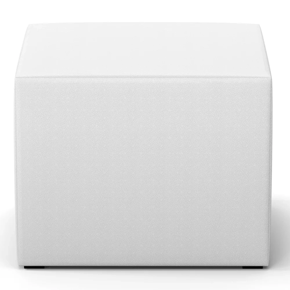 Poltrona de Amamentação Pés Madeira e Puff Letícia Sintético Branco - Phoenix