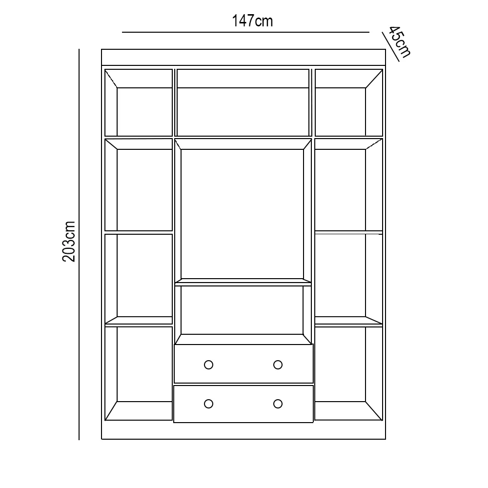 Guarda Roupa Infantil 4 Portas e 2 Gavetas Elisa Branco - Phoenix