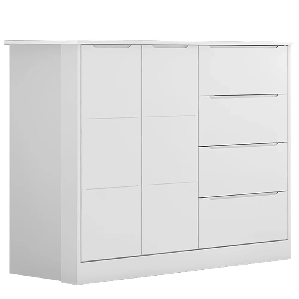 Cômoda Infantil 2 Portas e 4 Gavetas Eloá Branco - Phoenix