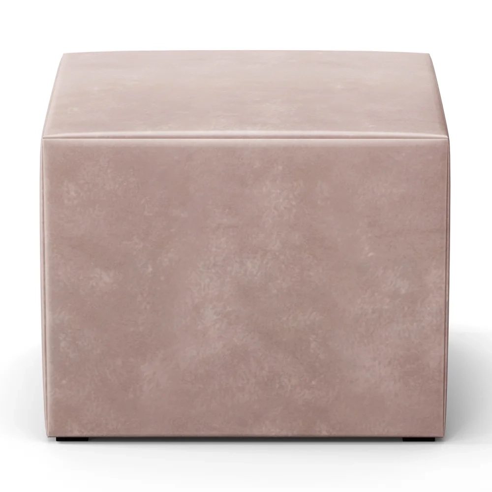 Poltrona Amamentação Base Madeira Balanço e Puff Letícia Veludo Rosê - Phoenix