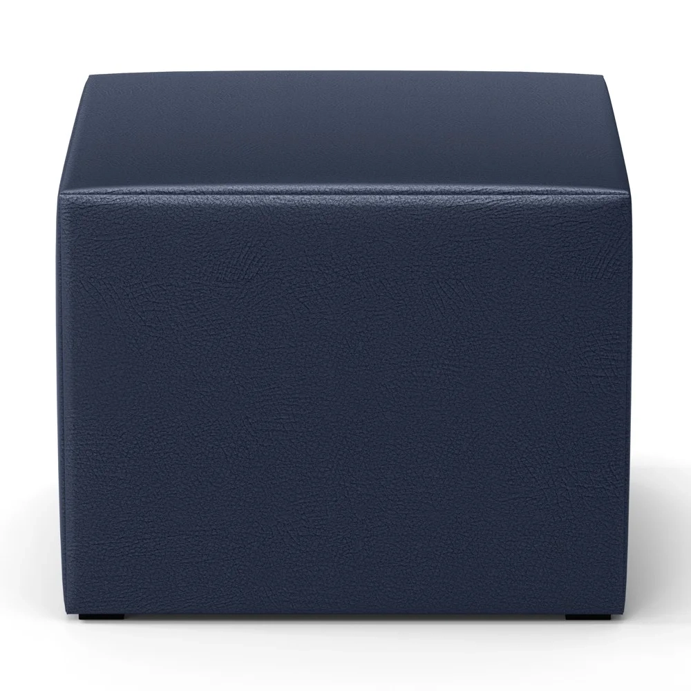 Poltrona Amamentação Base Madeira Balanço e Puff Letícia Sintético Azul Marinho - Phoenix