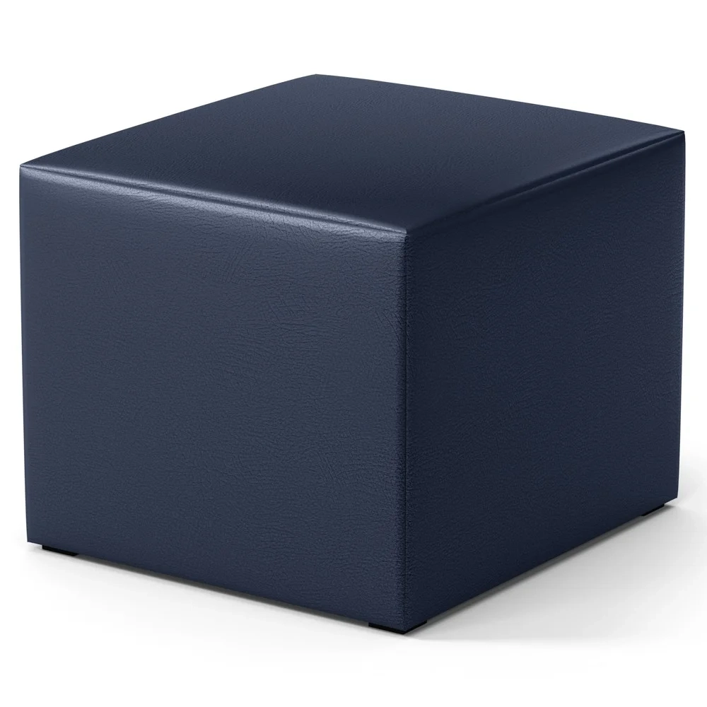 Poltrona Amamentação Base Madeira Balanço e Puff Letícia Sintético Azul Marinho - Phoenix