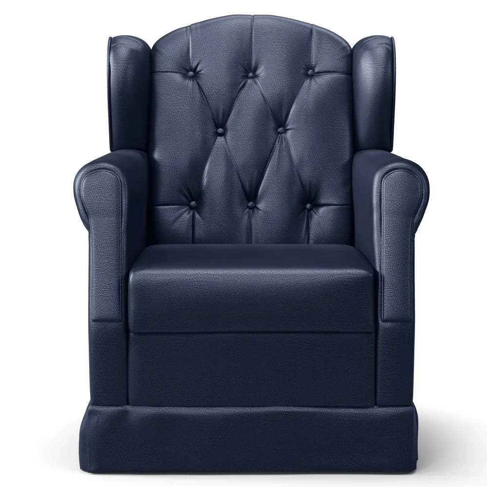 Poltrona de Amamentação Balanço Letícia Sintético Azul Marinho - Phoenix