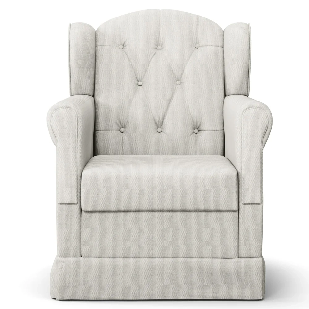 Poltrona de Amamentação Balanço Letícia Linho Off White - Phoenix