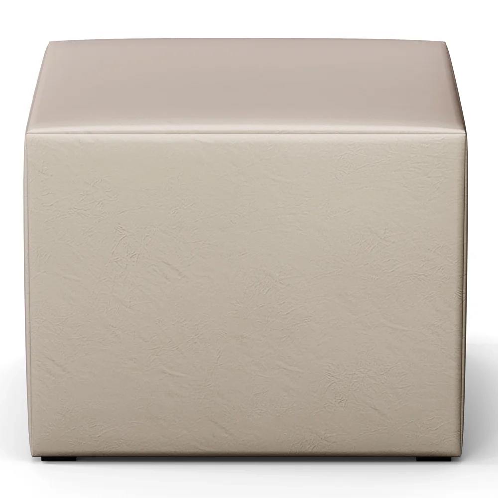 Poltrona de Amamentação Pés Madeira e Puff Letícia Sintético Bege - Phoenix