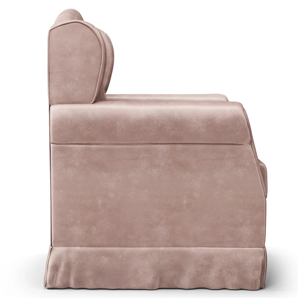 Poltrona de Amamentação Balanço Letícia Veludo Rosê - Phoenix