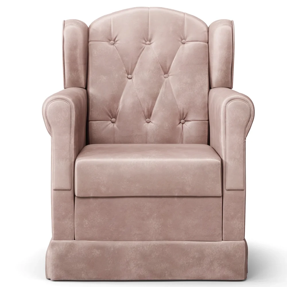 Poltrona de Amamentação Balanço Letícia Veludo Rosê - Phoenix