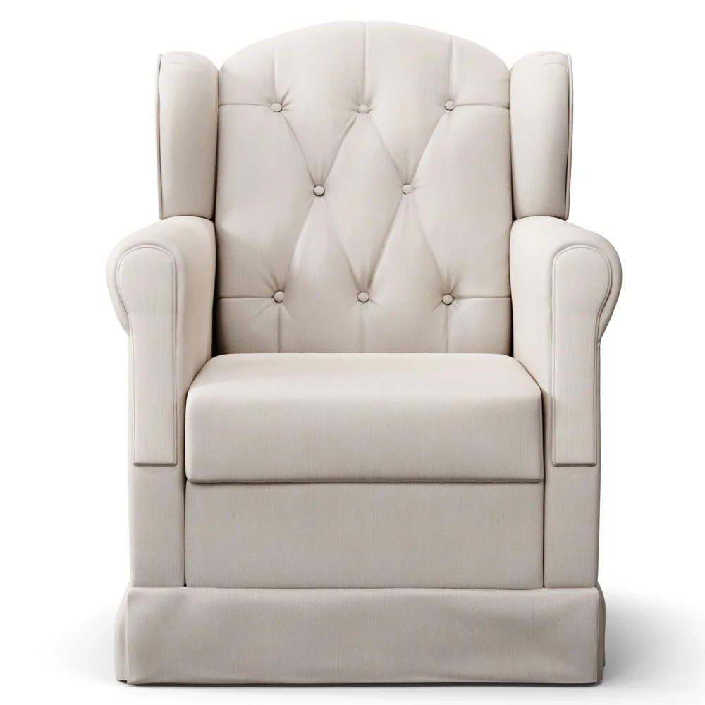 Poltrona de Amamentação Balanço Letícia Suede Bege - Phoenix