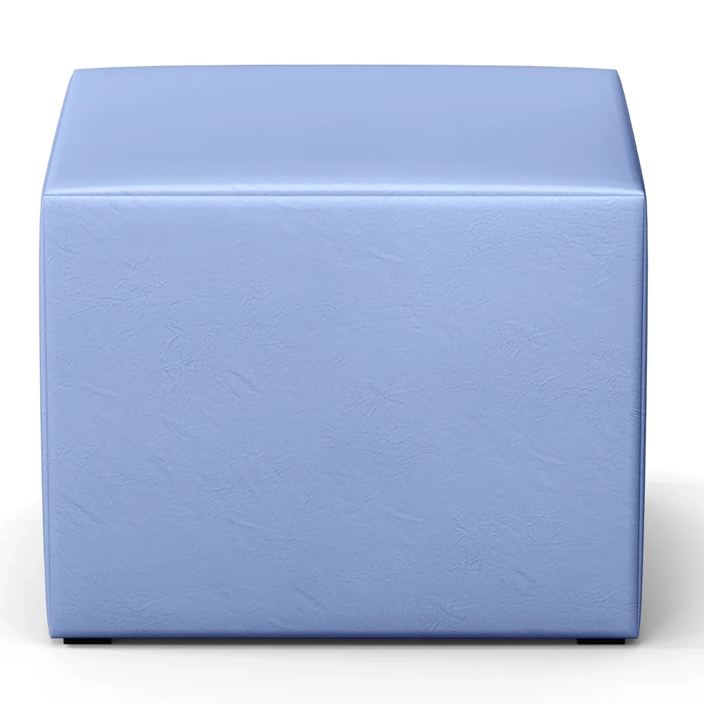 Poltrona de Amamentação Fixa com Puff Letícia Sintético Azul - Phoenix