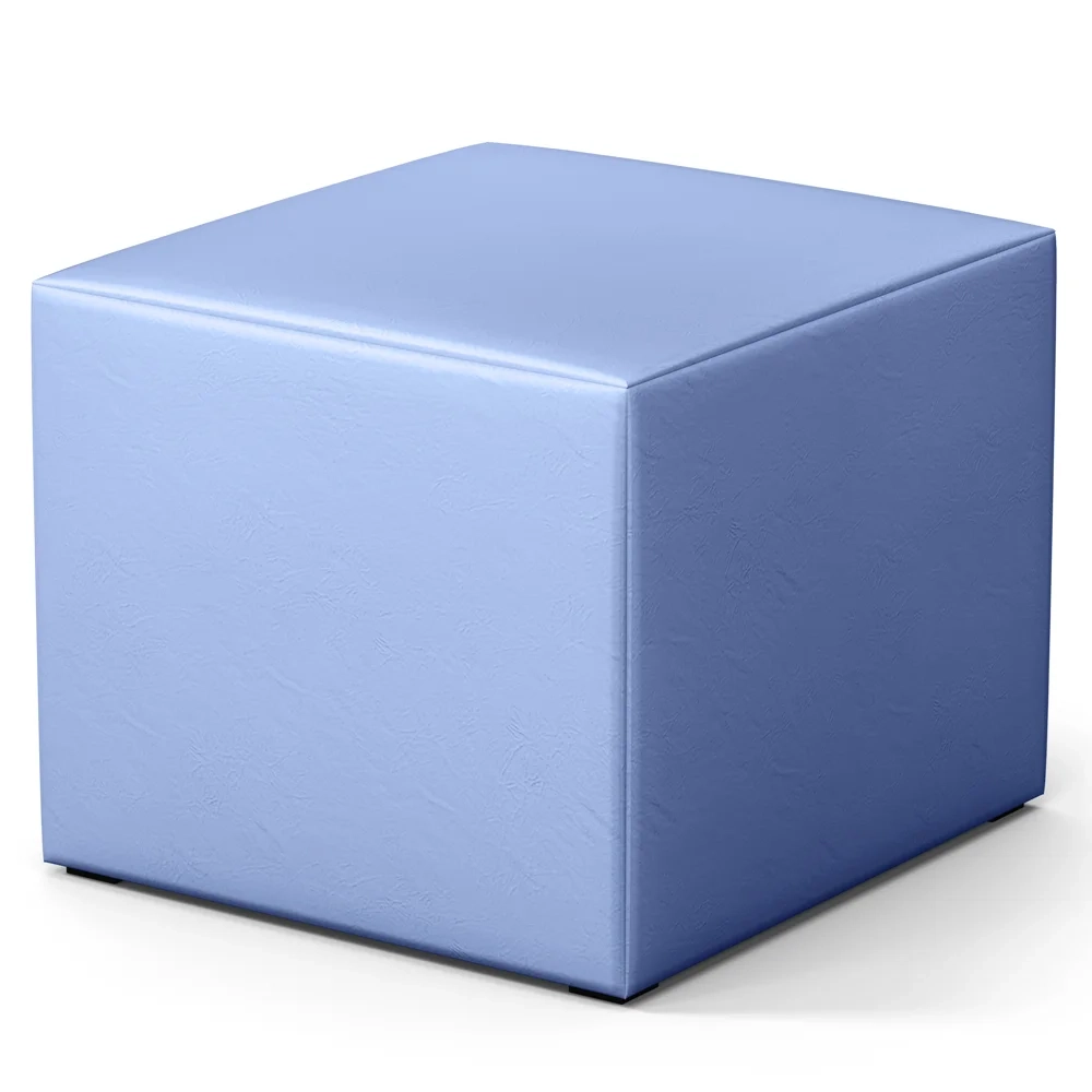 Poltrona de Amamentação Fixa com Puff Letícia Sintético Azul - Phoenix