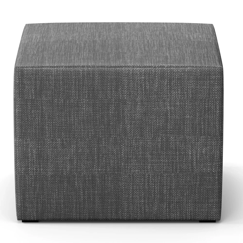 Poltrona de Amamentação Fixa com Puff Letícia Linho Cinza Escuro - Phoenix