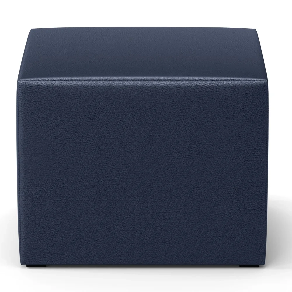 Poltrona de Amamentação Fixa com Puff Letícia Sintético Azul Marinho - Phoenix