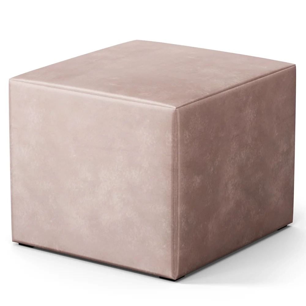 Poltrona de Amamentação Fixa com Puff Letícia Veludo Rosê - Phoenix