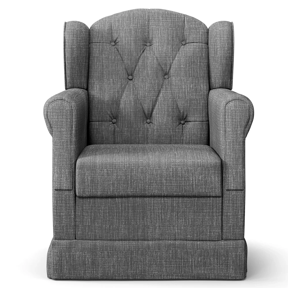 Poltrona de Amamentação Balanço Letícia Linho Cinza Escuro - Phoenix