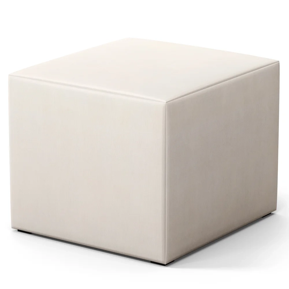 Poltrona de Amamentação Fixa com Puff Letícia Suede Bege - Phoenix