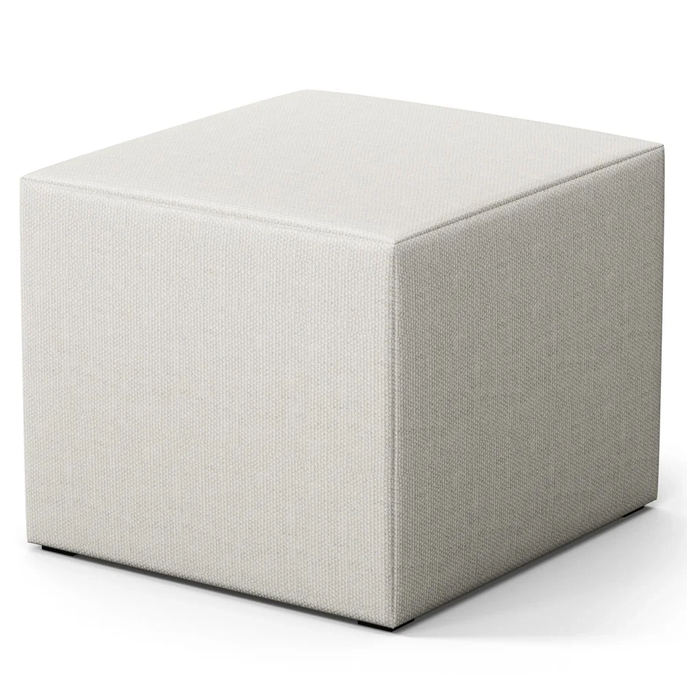 Poltrona de Amamentação Fixa com Puff Letícia Linho Off White - Phoenix