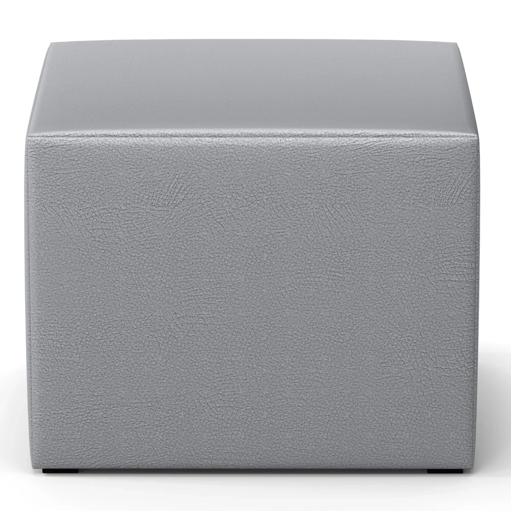 Poltrona de Amamentação Pés Madeira e Puff Letícia Sintético Cinza - Phoenix