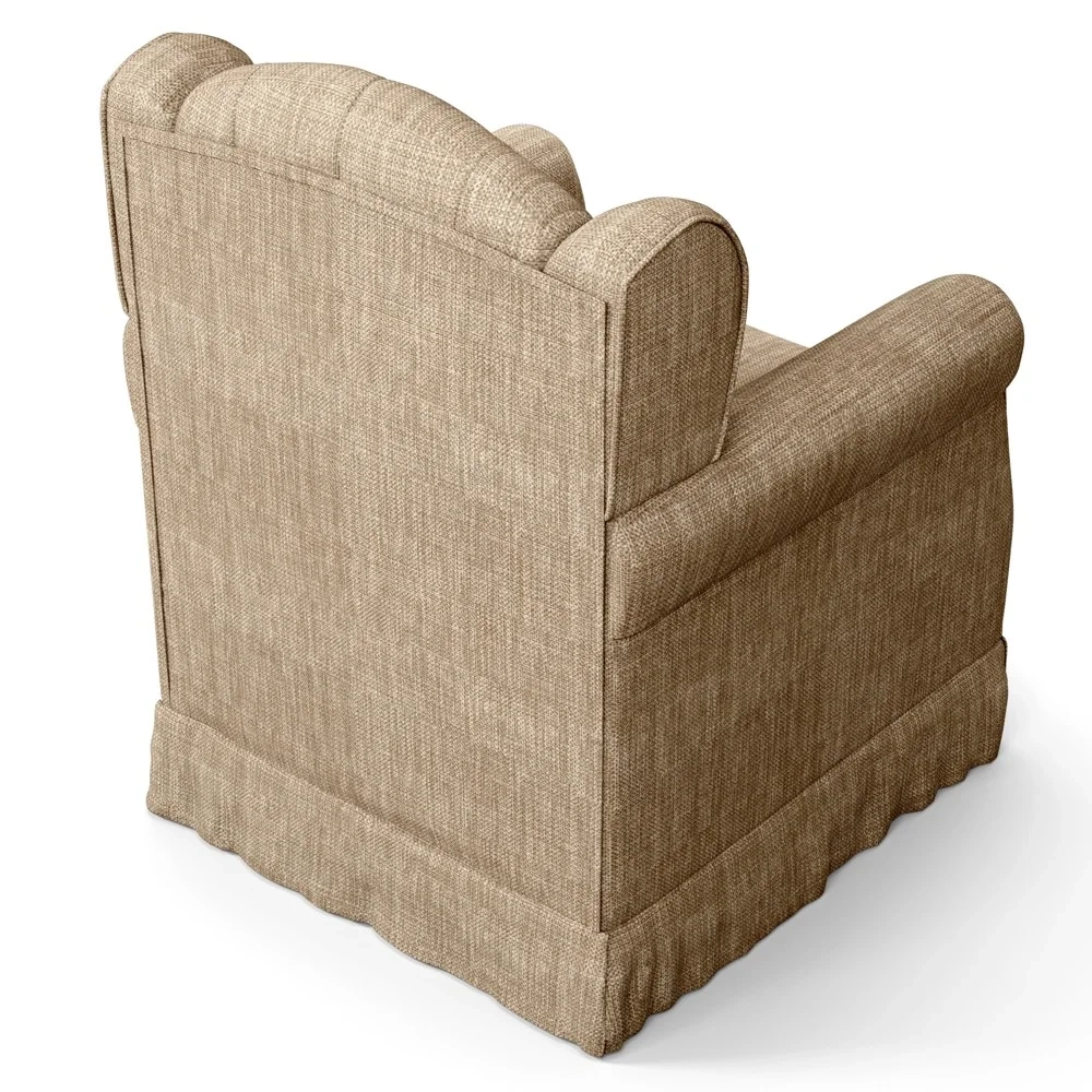 Poltrona de Amamentação Fixa Letícia Linho Bege Escuro - Phoenix