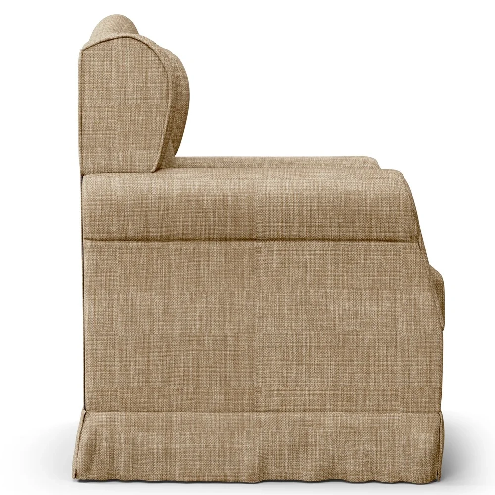 Poltrona de Amamentação Fixa Letícia Linho Bege Escuro - Phoenix