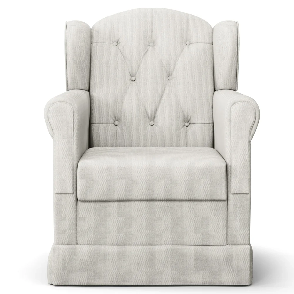 Poltrona de Amamentação Fixa Letícia Linho Off White - Phoenix