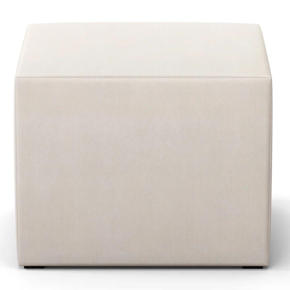 Poltrona de Amamentação Pés Madeira e Puff Letícia Suede Bege - Phoenix