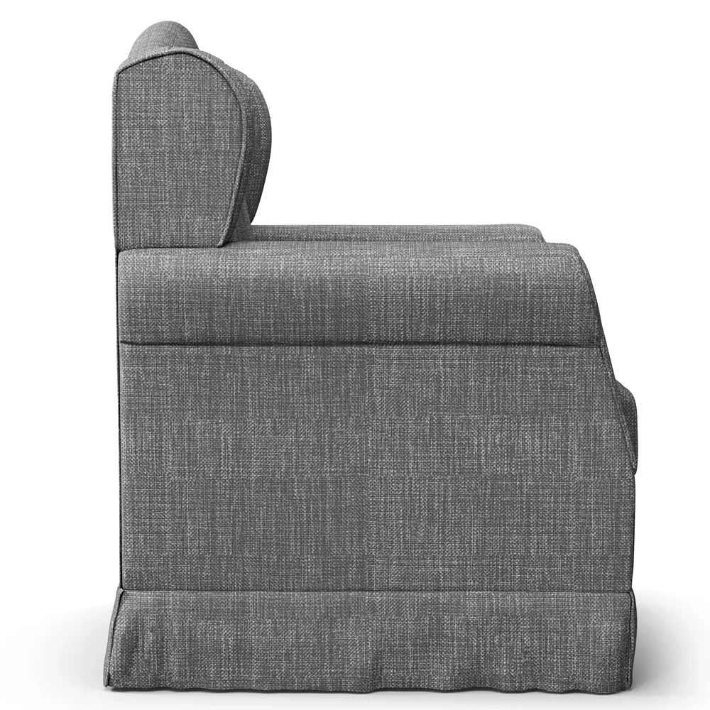 Poltrona de Amamentação Fixa Letícia Linho Cinza Escuro - Phoenix