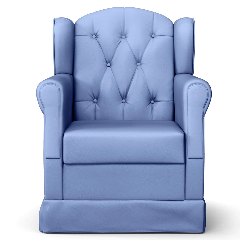 Poltrona de Amamentação Balanço Letícia Sintético Azul - Phoenix