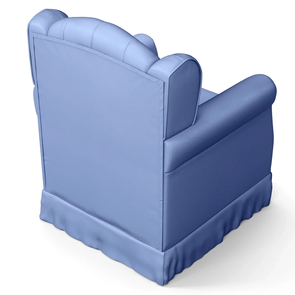 Poltrona de Amamentação Fixa Letícia Sintético Azul - Phoenix