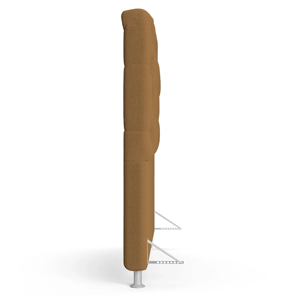 Cabeceira Casal Cama Box 140cm Cristal C16 Boucle Mostarda - Mpozenato