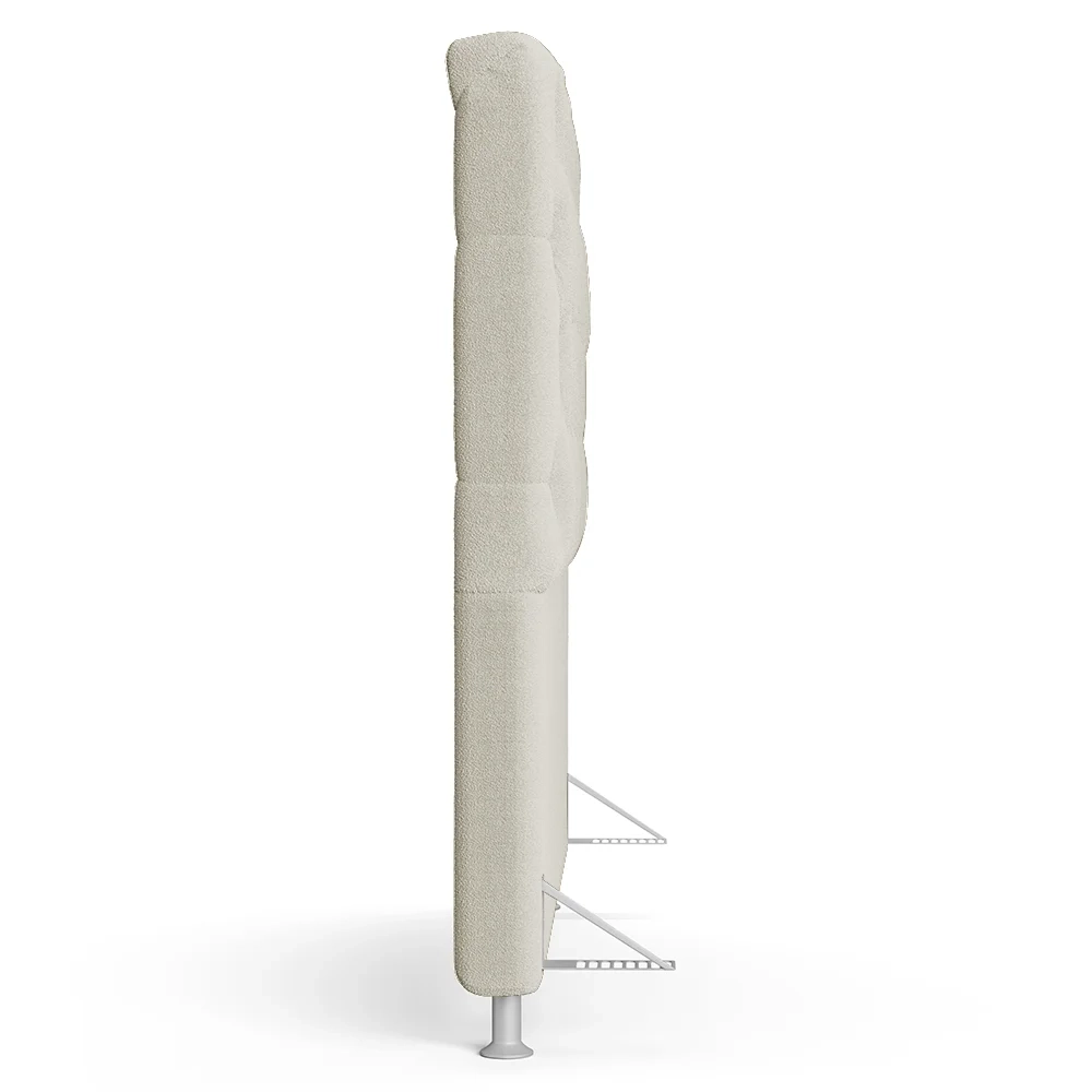 Cabeceira Casal Queen Cama Box 160cm Cristal C16 Boucle Bege - Mpozenato