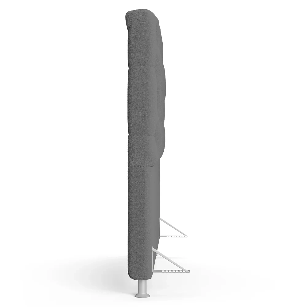 Cabeceira Casal Queen Cama Box 160cm Cristal C16 Boucle Cinza - Mpozenato