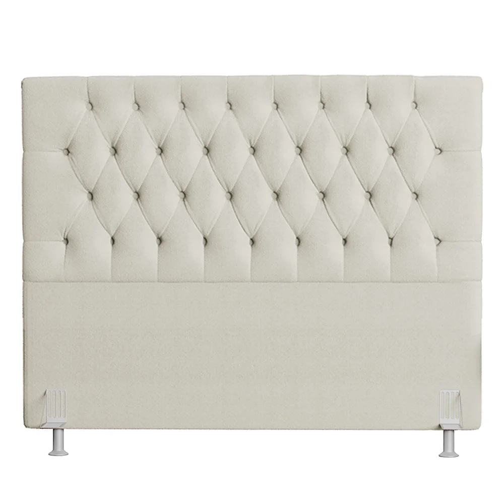 Cabeceira Casal King Cama Box 195cm Cristal C16 Boucle Bege - Mpozenato