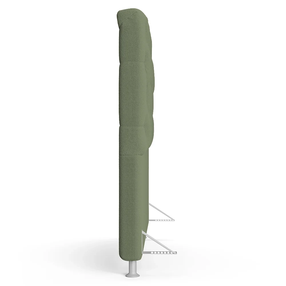 Cabeceira Casal King Cama Box 195cm Cristal C16 Boucle Verde Oliva - Mpozenato