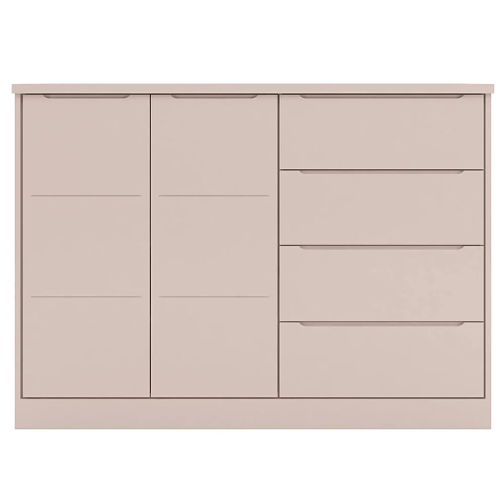 Jogo de Quarto Infantil Guarda Roupa e Cômoda Pérola Rose - Phoenix